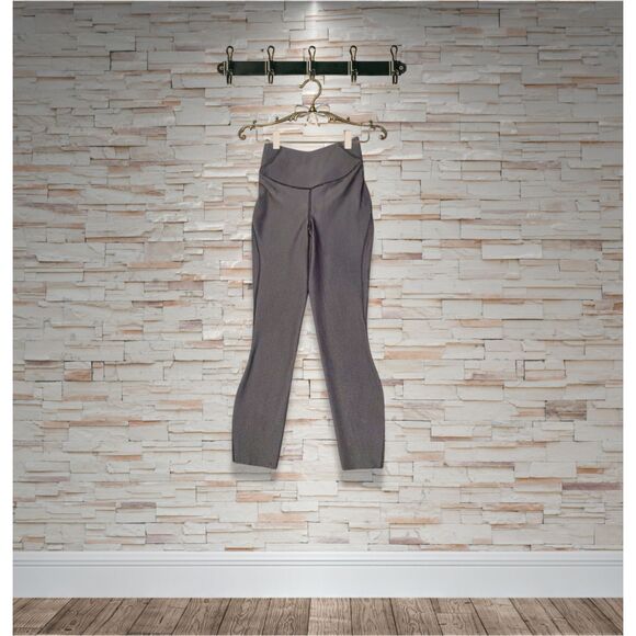 lululemon athletica Pants - Lululemon Base Pace High-Rise Tight 25" Two-Tone Ribbed Black Gull Gray Size 4